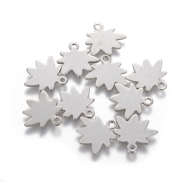 

PandaHall 201 Stainless Steel Charms, Leaf, Stainless Steel Color, 14.5x14.5x0.8mm, Hole: 1.4mm 201 Stainless Steel Leaf
