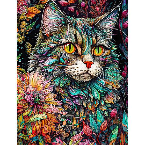 

PandaHall AB Color Flower Cat DIY Diamond Painting Kit, Including Resin Rhinestones Bag, Diamond Sticky Pen, Tray Plate and Glue Clay, Gold...