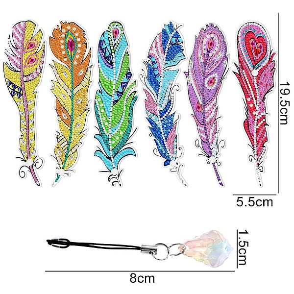 

PandaHall DIY Bookmark Diamond Painting Kits, Including Crystal Maple Leaf Pendant Decoration, Resin Rhinestones, Pen, Tray & Glue Clay..., Multicolor