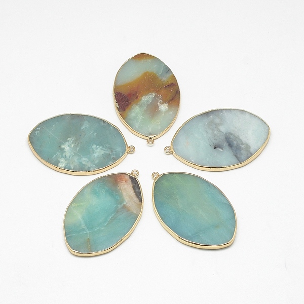 Natural Amazonite Big Pendants