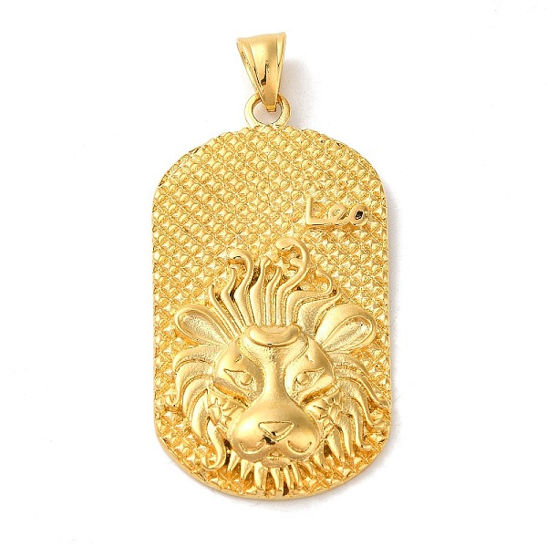 

PandaHall 316L Surgical Stainless Steel Big Pendants, Real 18K Gold Plated, Oval with Constellations Charm, Leo, 53x29x4mm, Hole: 8x5mm 316L...