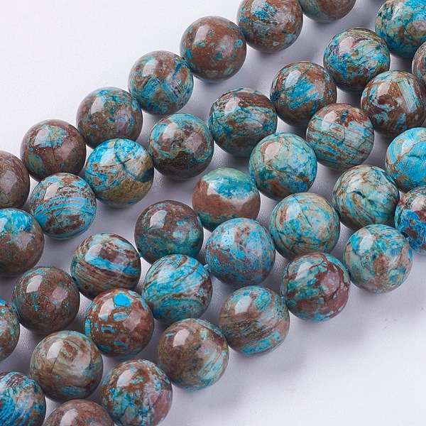 

PandaHall Natural Chrysocolla Beads strands, Round, Dyed & Heated, 4mm, Hole: 0.8mm, about 99pcs/strand Chrysocolla Round