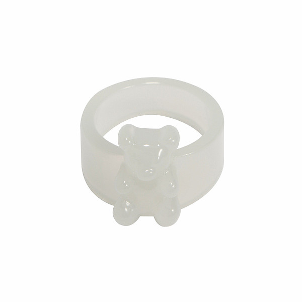 

PandaHall Resin Plain Band Rings, White, Inner Diameter: 17mm Resin Bear White