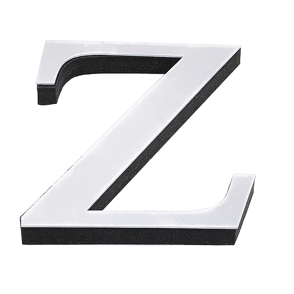 

PandaHall CREATCABIN Acrylic Mirror Wall Stickers Decal, with EVA Foam, Alphabet, Letter.Z, Foam: 100x90x10.5mm, 100x90x1mm Acrylic Letter Z..., Silver