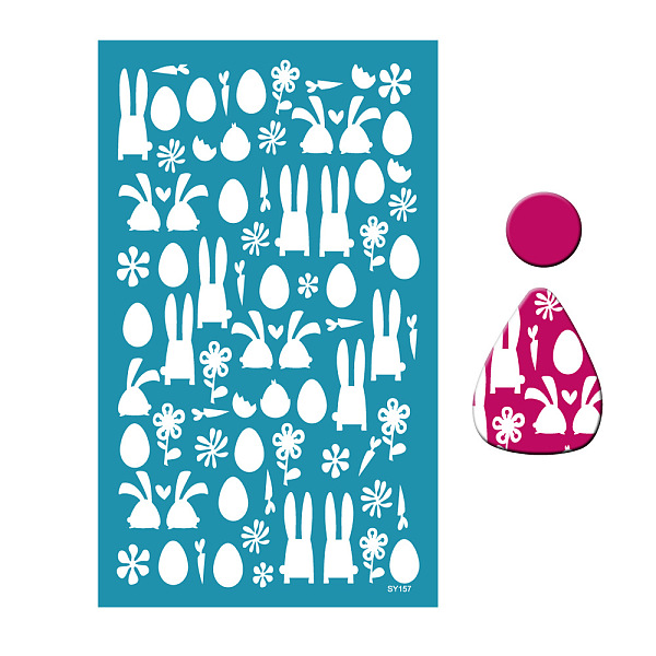 

PandaHall Easter Theme Polyester Silk Screen Printing Stencil, Reusable Polymer Clay Silkscreen Tool, for DIY Polymer Clay Earrings Making...