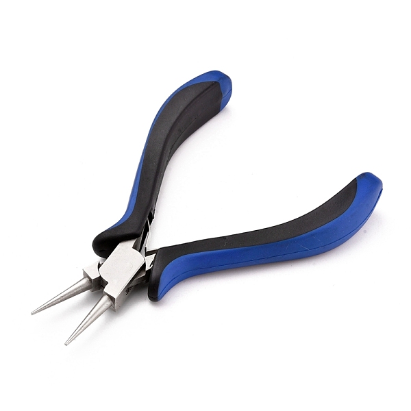 

PandaHall 45# Carbon Steel Round Nose Pliers, Hand Tools, Ferronickel, Stainless Steel Color, 12.5x8.7x1.7mm Carbon Steel