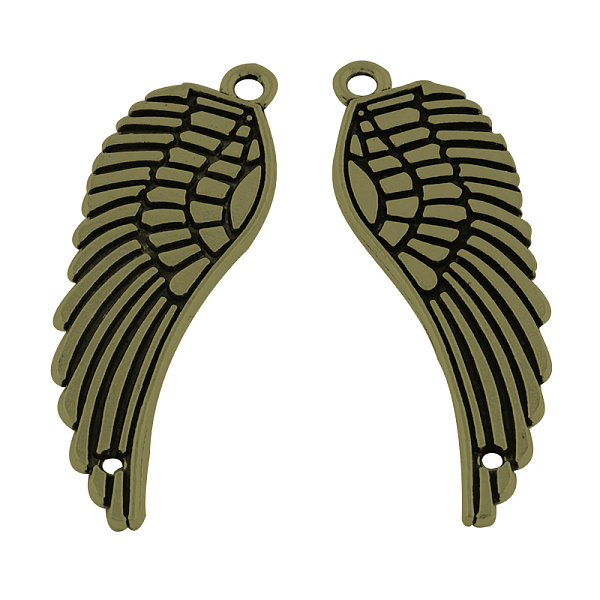 

PandaHall Tibetan Style Alloy Wing Links connectors, Cadmium Free & Nickel Free & Lead Free, Antique Bronze, 47x15x2mm, Hole: 2~3mm Alloy...
