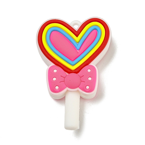

PandaHall Candy Shape PVC Pendants, White, 51x34x14mm, Hole: 3mm PVC Candy White