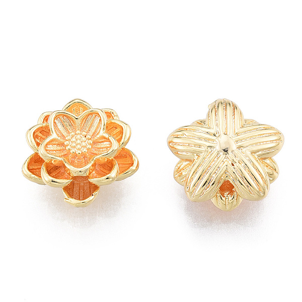 

PandaHall Brass Beads, Nickel Free, Flower, Real 18K Gold Plated, 12.5x13x6mm, Hole: 1.5mm Brass Flower