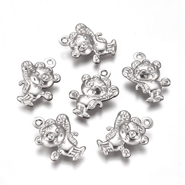 

PandaHall 304 Stainless Steel Pendants, Tiger, Stainless Steel Color, 17x12x4mm, Hole: 1mm 304 Stainless Steel Tiger