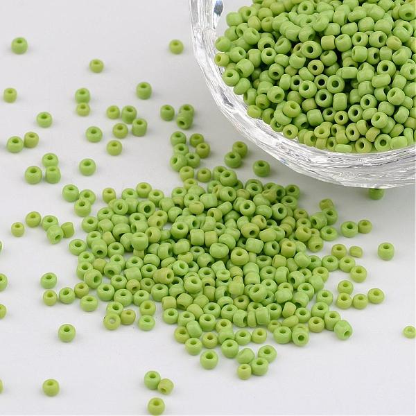 

PandaHall 12/0 Opaque Colours Round Glass Seed Beads, Green Yellow, Size: about 2mm in diameter, hole:1mm, about 3303pcs/50g Glass Green