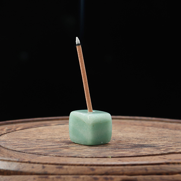 

PandaHall Natural Green Aventurine Incense Burners, Sqaure Incense Holders, Home Office Teahouse Zen Buddhist Supplies, 15~20mm Green...