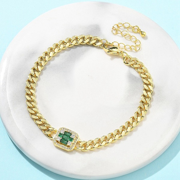 Brass Micro Pave Cu… - image