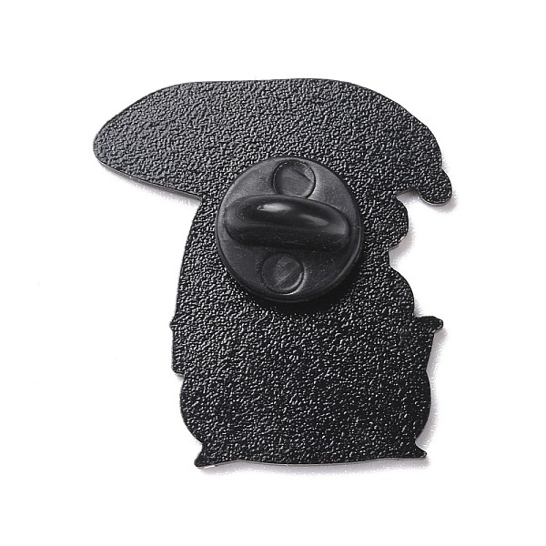 

PandaHall Hamster with Leaf Enamel Pin, Cartoon Alloy Badge for Backpack Clothes, Electrophoresis Black, White, 29x26.5x1.5mm, Pin: 1.3mm...