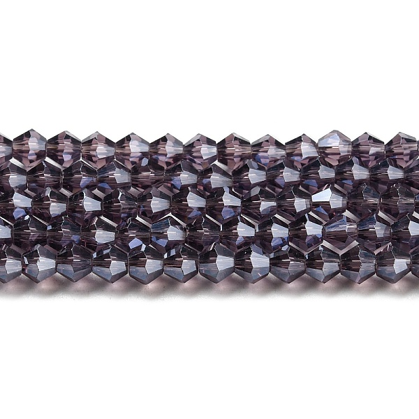 Transparentes perles de verre de galvanoplastie brins
