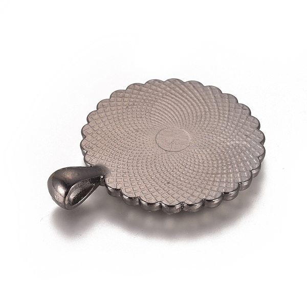 

PandaHall Alloy Pendant Cabochon Settings, with Crystal Rhinestone, Flat Round, Gunmetal, Tray: 25mm, 42.5x34x3.5mm, Hole: 3.5x5.5mm..., Clear