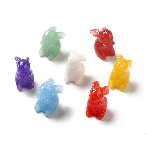 

PandaHall Opaque Resin Beads, Rabbit, Mixed Color, 10.5x16x16.5mm, Hole: 1.6mm Resin Rabbit Multicolor