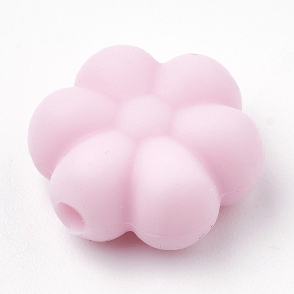 

PandaHall Food Grade Eco-Friendly Silicone Beads, Chewing Beads For Teethers, DIY Nursing Necklaces Making, Flowerr, Pink, 14x13x6mm, Hole...
