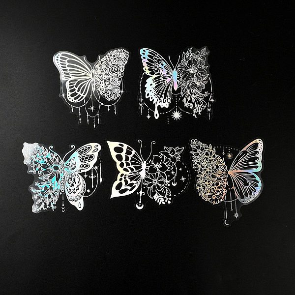 

PandaHall PET Sticker, Self-adhesion, for Suitcase, Skateboard, Refrigerator, Helmet, Mobile Phone Shell, Butterfly, 81~112x90~105x0.1mm...