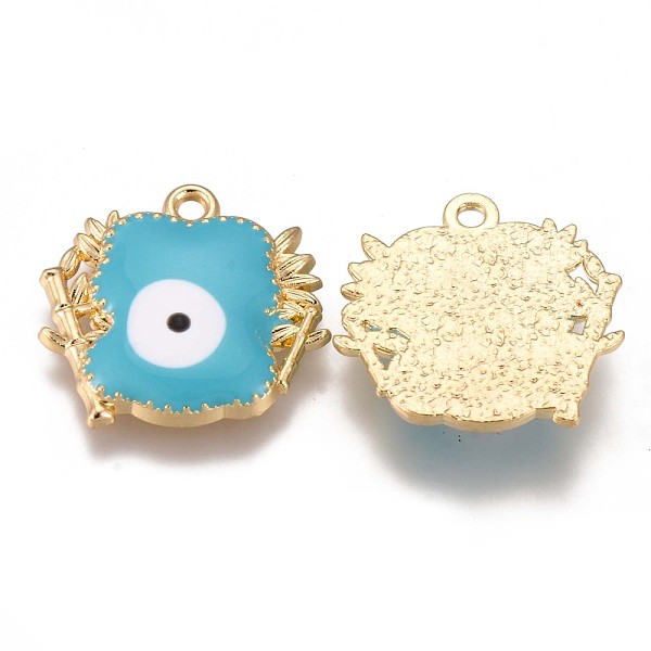 

PandaHall Eco-Friendly Alloy Enamel Pendants, Cadmium Free & Nickel Free & Lead Free, Panda Shape with Evil Eye Light Gold, Deep Sky Blue...