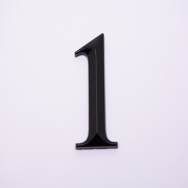 

PandaHall Plastic & PVC Number Sign Labels, Black, Num.1, 1: 50x25x8mm Plastic Black