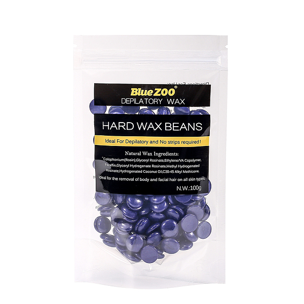 

PandaHall Hard Wax Beans, Body Hair Removal, Depilatory Hot Film Wax, DarkSlate Blue, 16.5x10cm, net weight: 100g/bag Wax Half Round