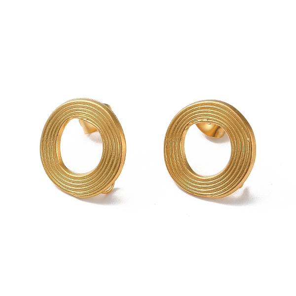 

PandaHall 304 Stainless Stud Earring Findings, with Vertical Loops, Donut, Golden, 17x16.5mm, Hole: 2.7mm, Pin: 0.5mm 304 Stainless Steel...