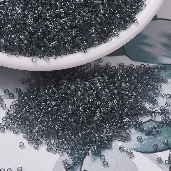 

PandaHall MIYUKI Delica Beads, Cylinder, Japanese Seed Beads, 11/0, (DB0708) Transparent Gray, 1.3x1.6mm, Hole: 0.8mm, about 10000pcs/bag...