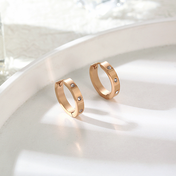 

PandaHall Stainless Steel Hoop Earrings with Cubic Zirconia for Women Cubic Zirconia Ring