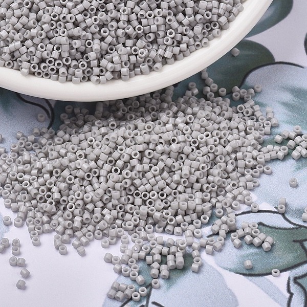 

PandaHall MIYUKI Delica Beads, Cylinder, Japanese Seed Beads, 11/0, (DB1498) Opaque Light Smoke, 1.3x1.6mm, Hole: 0.8mm, about 2000pcs/10g..., Gray
