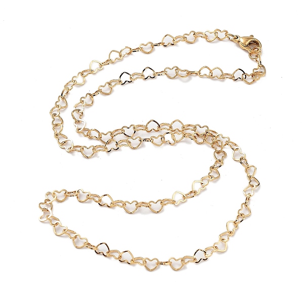 

PandaHall 304 Stainless Steel Necklaces, Heart, Real 18K Gold Plated, 17.99 inch(45.7cm) 304 Stainless Steel