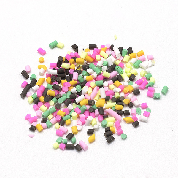 PandaHall Handmade Polymer Clay Sprinkle Beads, Fake Food Craft, Undrilled/No Hole Beads, Mixed Color, 0.5~10x1.3mm Polymer Clay Mixed...