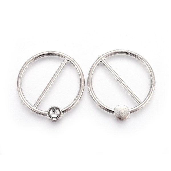 

PandaHall Alloy Buckle Clip, Scarf Slide Ring, Platinum, Tray: 6.5mm, 40.5x3mm, Inner Diameter: 34.5mm Alloy Ring
