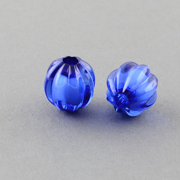 

PandaHall Transparent Acrylic Beads, Bead in Bead, Pumpkin, Medium Blue, 14mm, Hole: 4mm, about 390pc/500g Acrylic Pumpkin Blue