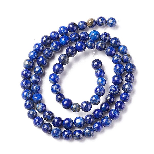 

PandaHall Natural Lapis Lazuli Beads Strands, Round, 5mm, Hole: 0.6mm, about 77pcs/strand, 15 inch(38cm) Lapis Lazuli Round Blue