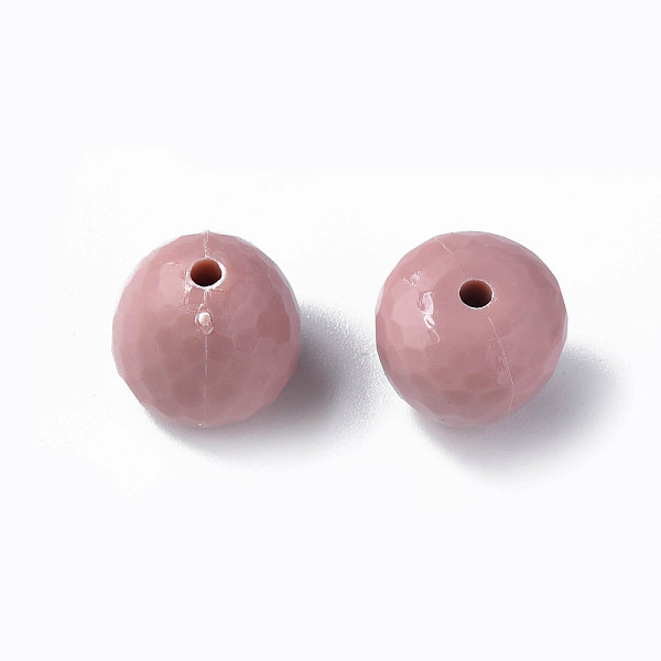 

PandaHall Opaque Acrylic Beads, Faceted, Teardrop, Pale Violet Red, 15x14.5mm, Hole: 2mm, about 243pcs/500g Acrylic Teardrop