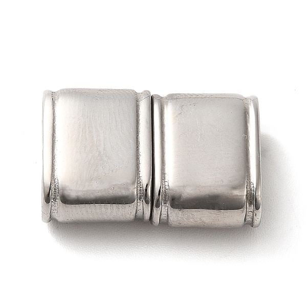 

PandaHall 304 Stainless Steel Magnetic Clasps with Glue-in Ends, 2-Hole, Rectangle, Stainless Steel Color, 19.5x13x7mm, Hole: 5mm 304...