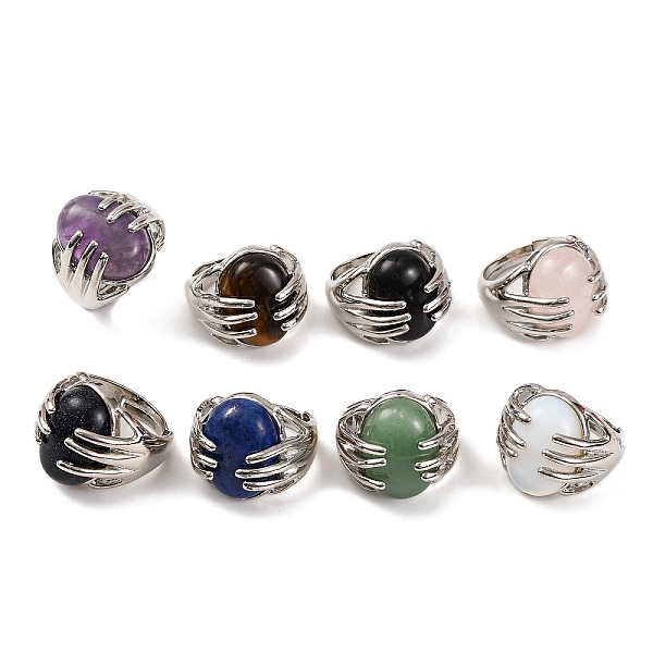 Oval Natural & Synthetic Gemstone Finger Ring