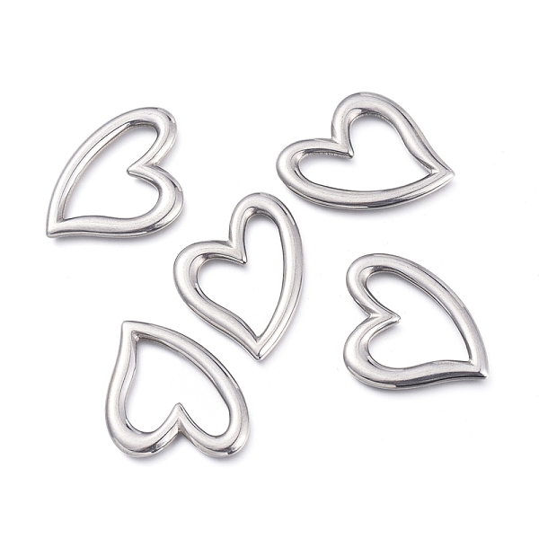 

PandaHall 304 Stainless Steel Linking Rings, Heart, Stainless Steel Color, 39x28.5x3mm, Inner Diameter: 29x18.5mm 304 Stainless Steel Heart