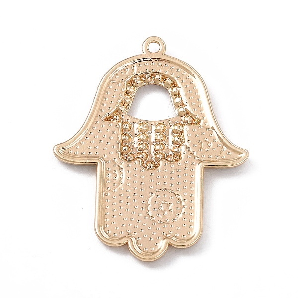 

PandaHall Alloy Enamel Pendants, with Crystal Rhinestone, Hamsa Hand with Evil Eye Charms, Light Gold, Dark Turquoise, 38.5x31x2.5mm, Hole..., Clear