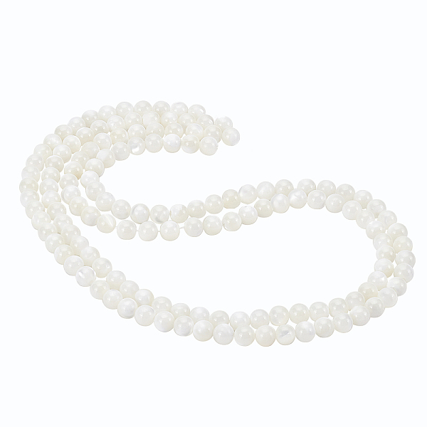 

PandaHall BENECREAT 2 Strands Natural Trochid Shell/Trochus Shell Beads Strands, Round, Seashell Color, 6mm, Hole: 0.8mm, about 71pcs/strand...
