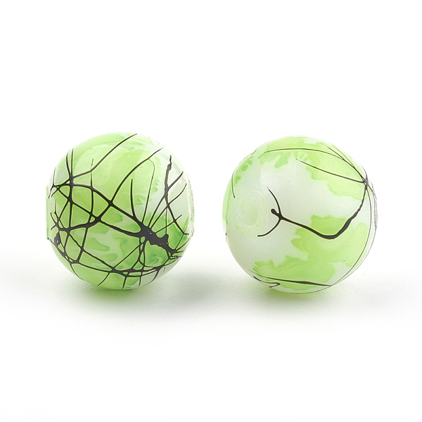 

PandaHall Drawbench & Baking Painted Glass Beads Strands, Round, Lawn Green, 6mm, Hole: 1mm, about 130pcs/strand, 31.4 inch Glass Round...
