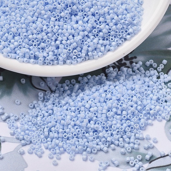 

PandaHall MIYUKI Delica Beads, Cylinder, Japanese Seed Beads, 11/0, (DB1527) Matte Opaque Light Sky Blue AB, 1.3x1.6mm, Hole: 0.8mm, about...