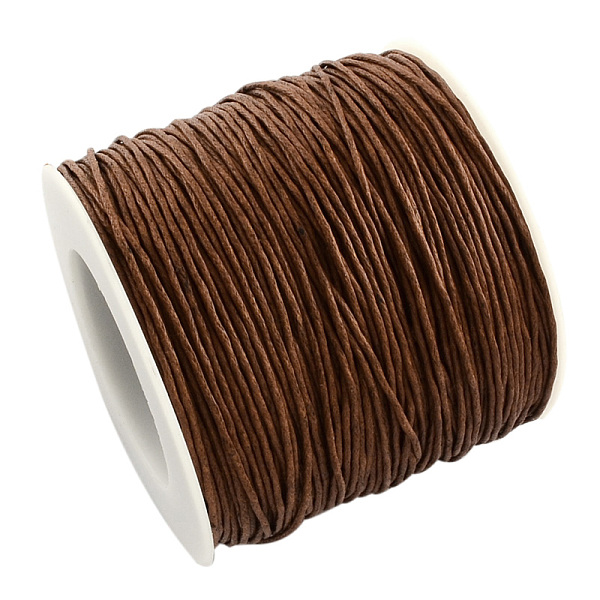 

PandaHall Eco-Friendly Waxed Cotton Thread Cords, Macrame Beading Cords, for Bracelet Necklace Jewelry Making, Saddle Brown, 1mm, about...