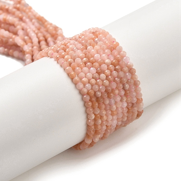 

PandaHall Natural Pink Aventurine Beads Strands, Faceted, Round, 2~2.5mm, Hole: 0.5mm, about 157~180pcs/strand, 15.08~15.75''(38.2~40cm)...