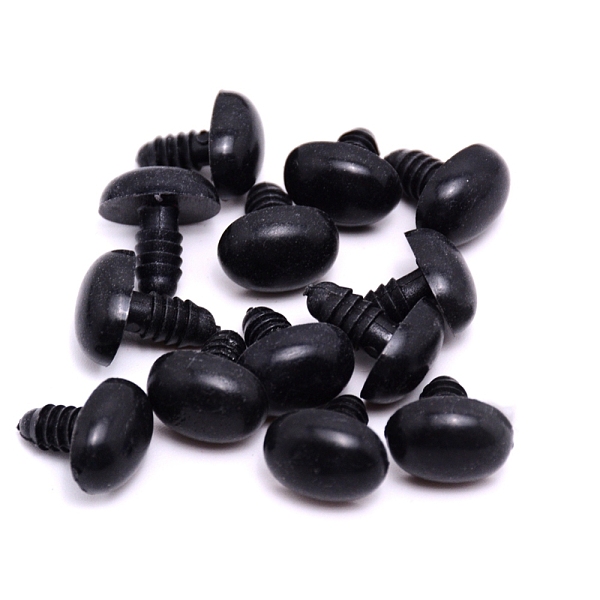 

PandaHall Plastic Doll Eyes, Craft Eyes, for Crafts, Crochet Toy and Stuffed Animals, Oval, Black, 16x12mm, Pin: 5mm Plastic Oval Black