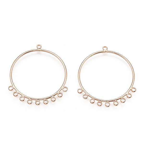 

PandaHall Brass Chandelier Components Links, Nickel Free, Ring, Real 18K Gold Plated, 32x28x1mm, Hole: 1.2mm Brass Ring