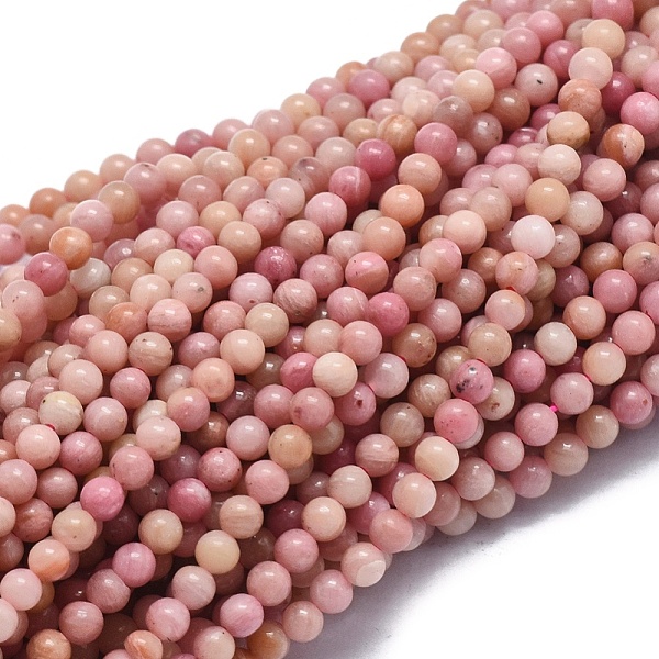 Chapelets De Perles En Rhodonite Naturelle