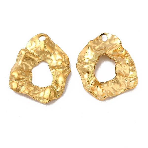 

PandaHall Ion Plating(IP) 304 Stainless Steel Pendants, Nuggets Charm, Golden, 29.5x24x3.5mm, Hole: 2.5mm 304 Stainless Steel Nuggets