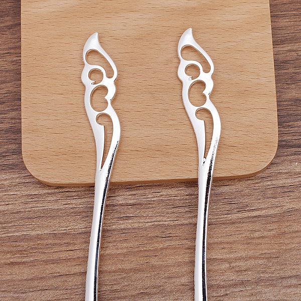 

PandaHall Alloy Hair Sticks, Long-Lasting Plated, Hair Accessories for Woman, Platinum, 148x16mm Alloy